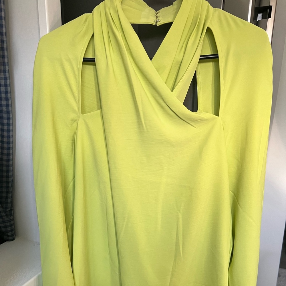 Express Neon Green Cut-out/open back top. Size L